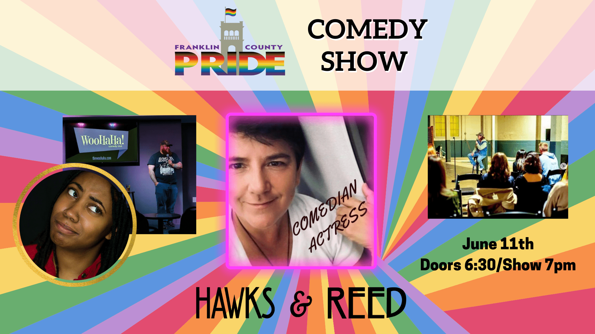 PRIDE Comedy Show at Hawks and Reed!
