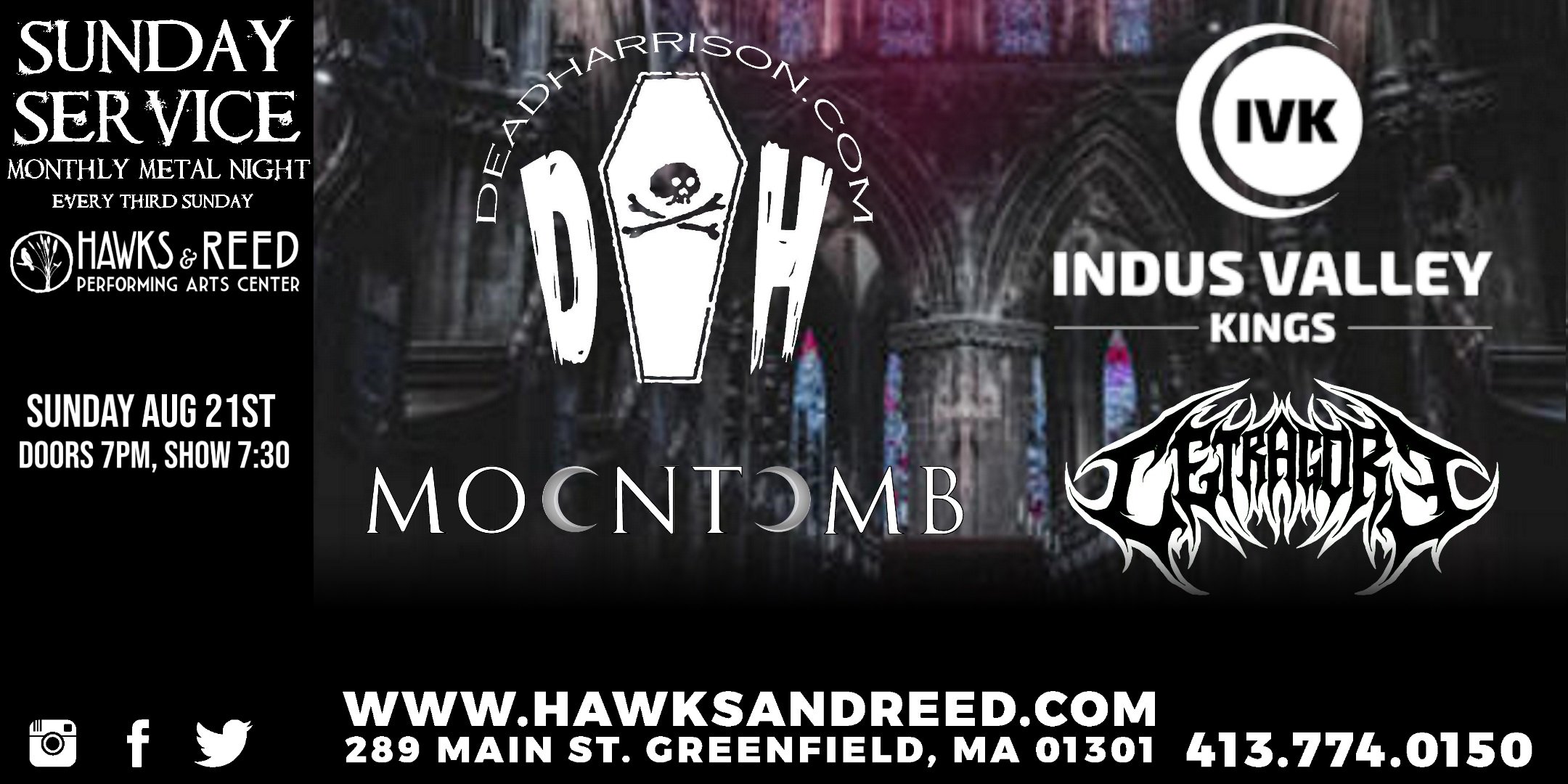 Sunday Service: Metal Night ft. Dead Harrison/Cetragore/Indus Valley Kings/Moon Tomb