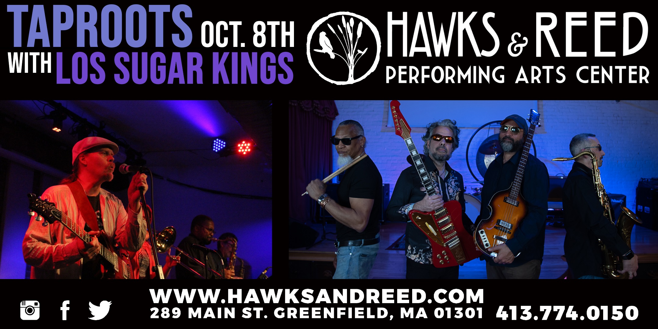 Taproots with Los Sugar Kings at Hawks & Reed