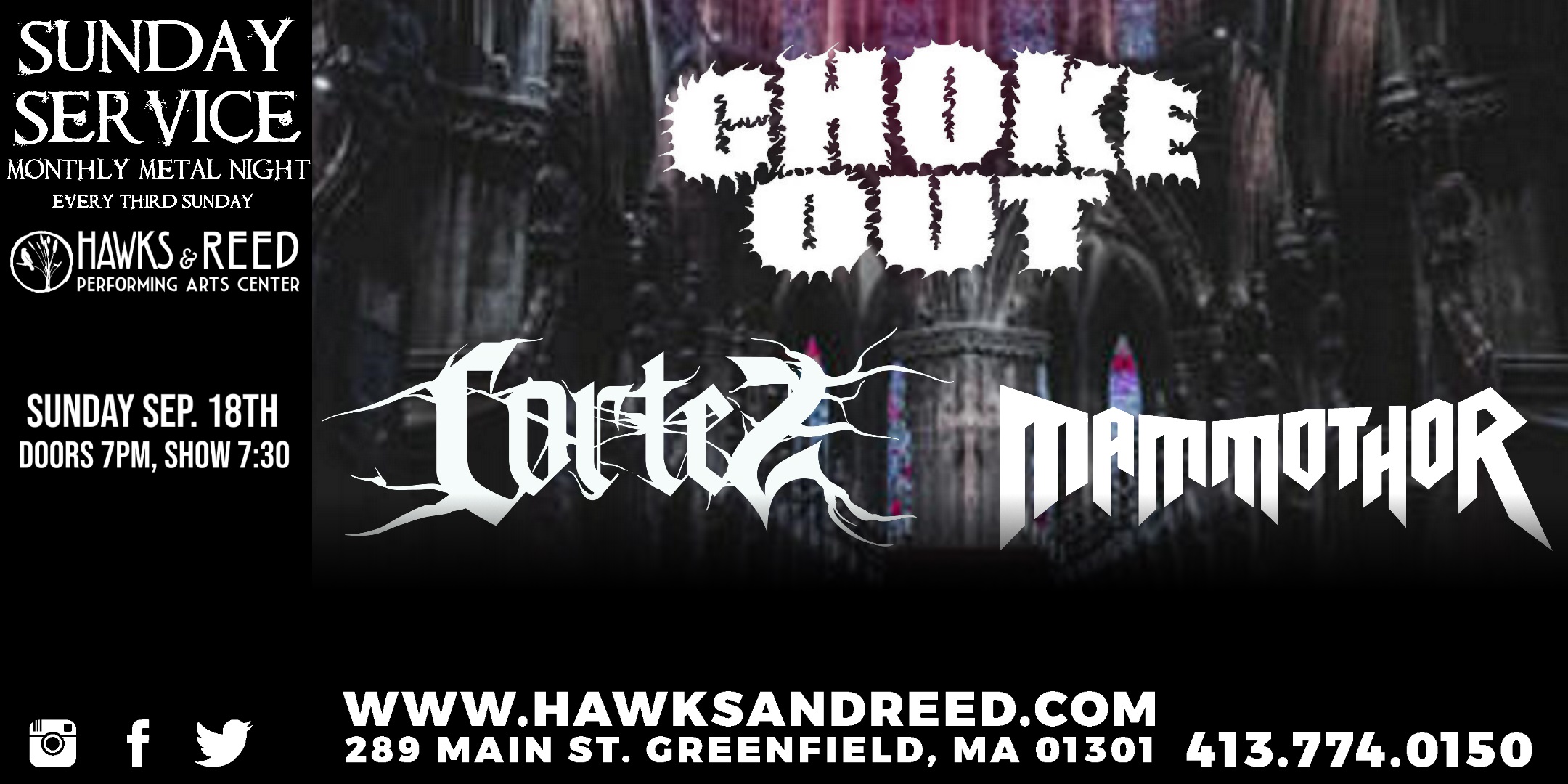 Sunday Service Metal Night Ft. Choke Out / Mammothor / Cortez