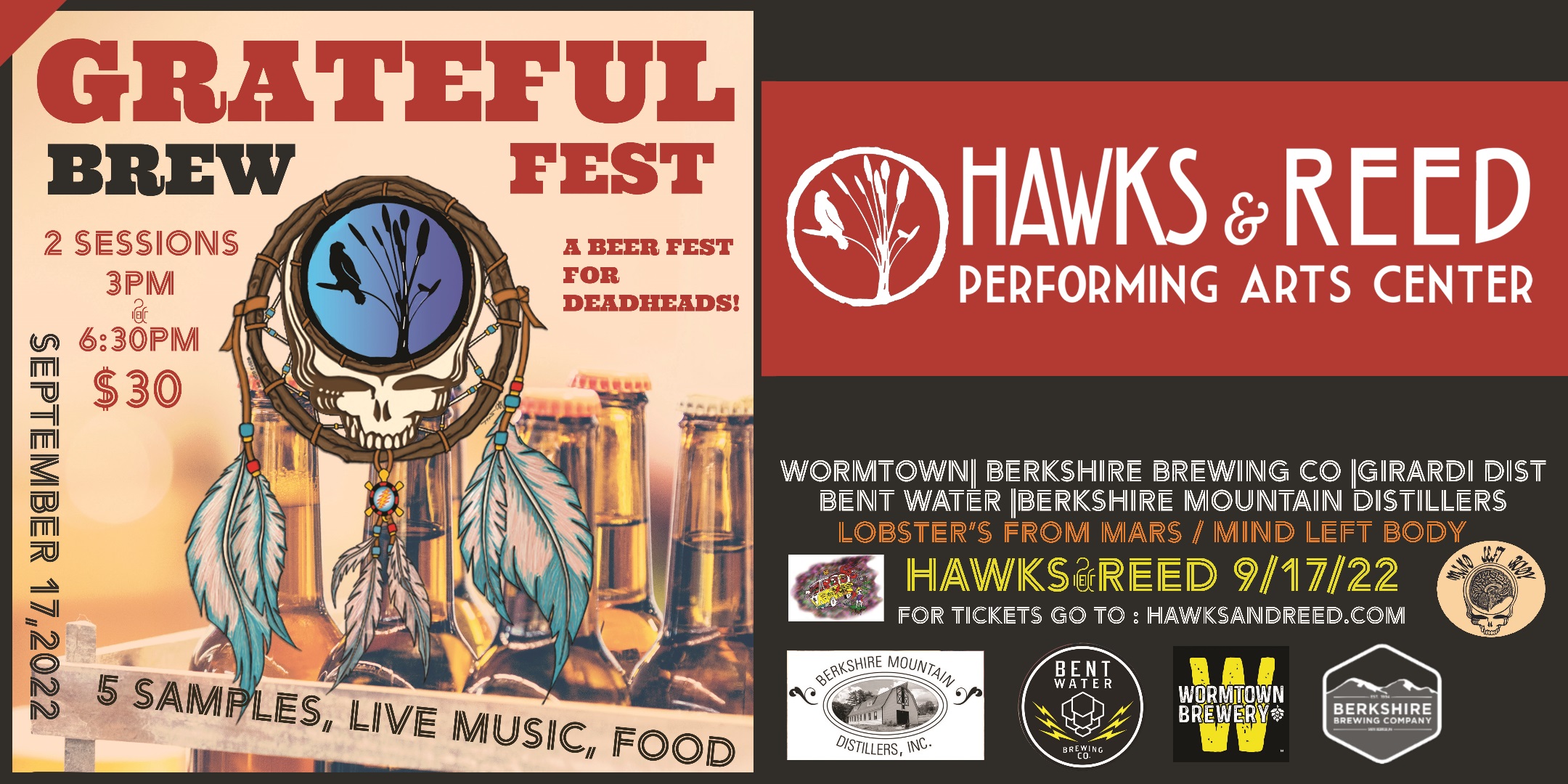 The Grateful Brew Fest at Hawks & Reed – Evening Session