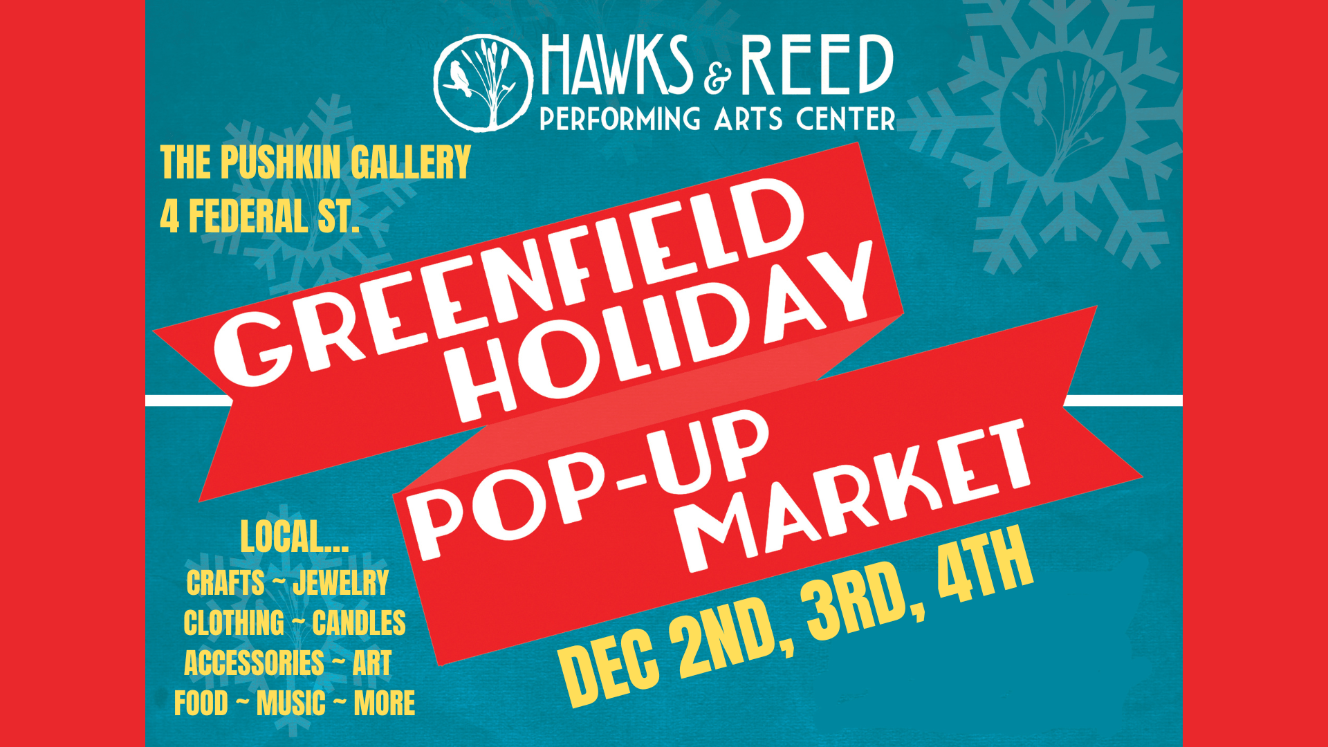 5th Annual Holiday Pop-Up at Hawks & Reed!