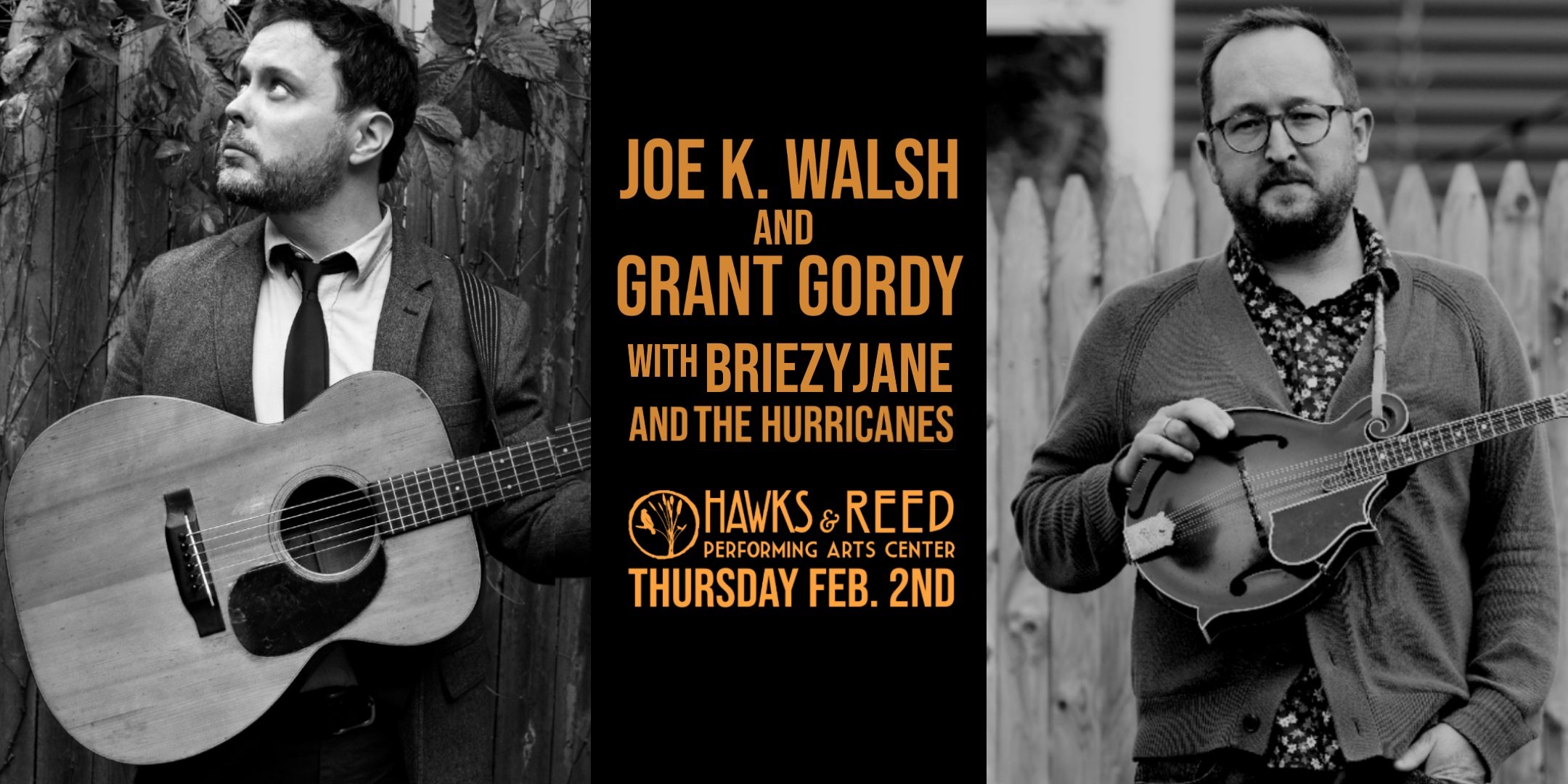 Joe K. Walsh & Grant Gordy with Briezyjane & the Hurricanes at Hawks & Reed