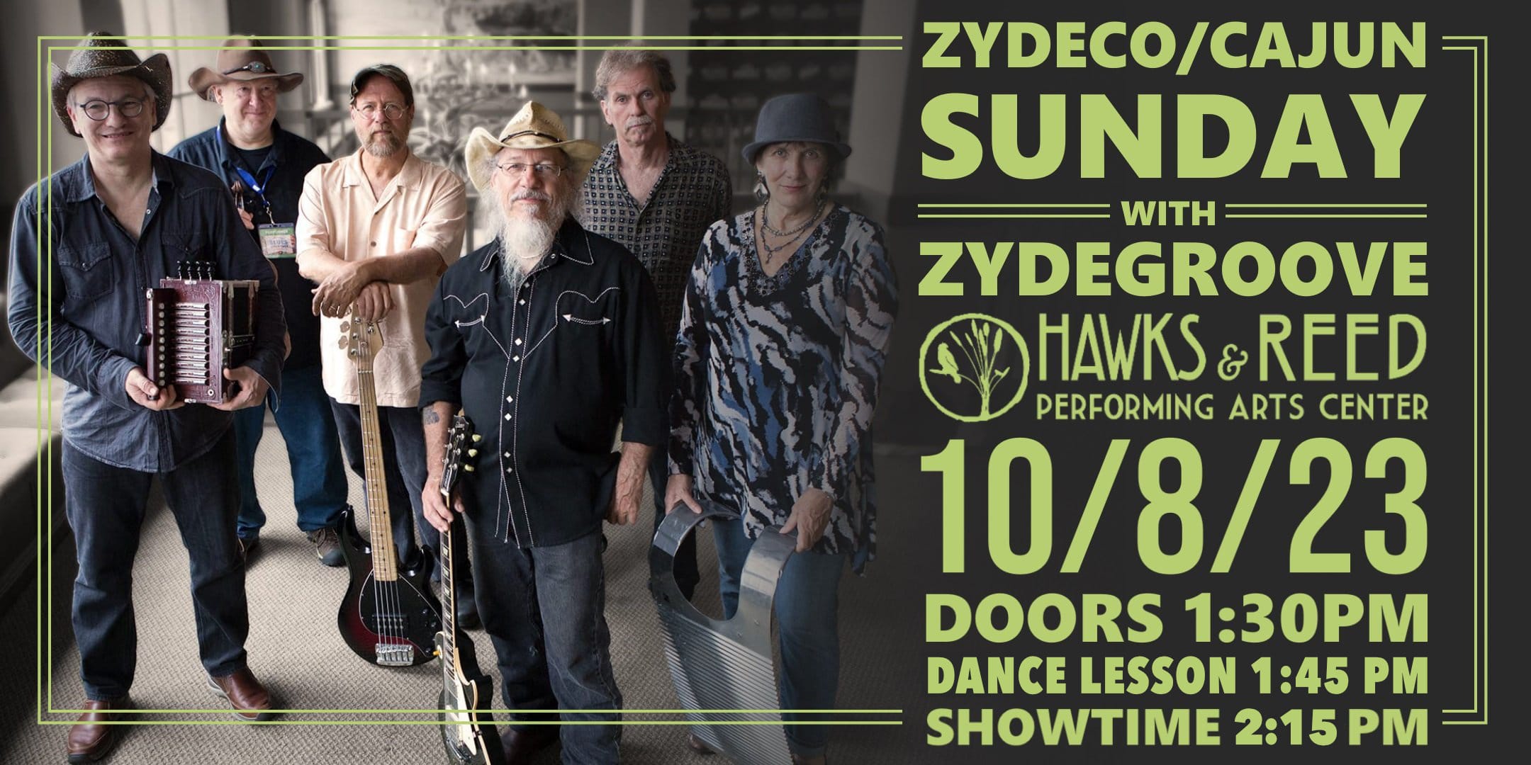 Zydeco/Cajun Sunday with ZydeGroove and Les Taiauts Cajun band